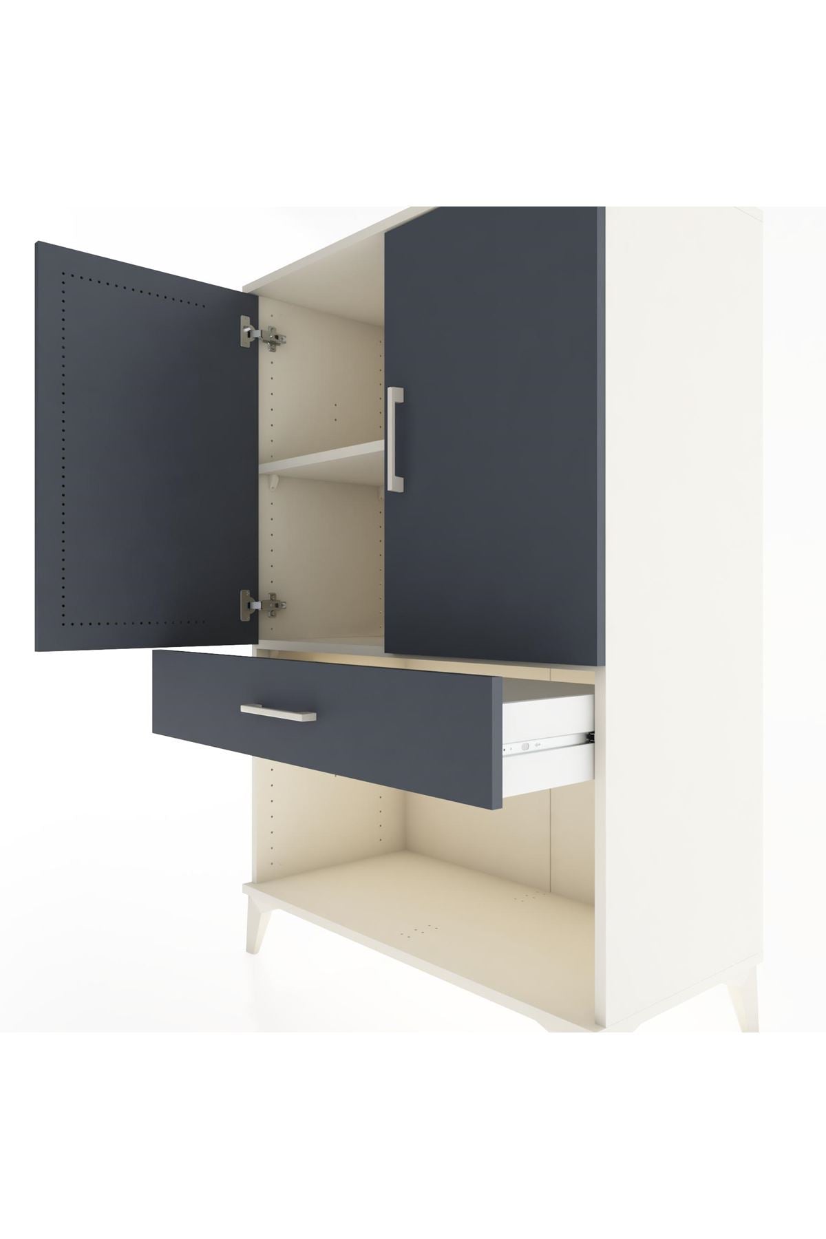 Hyperion Dolap 2 Raflı Tek Çekmeceli 2 Kapaklı 88x44x134 - S51M076V2B