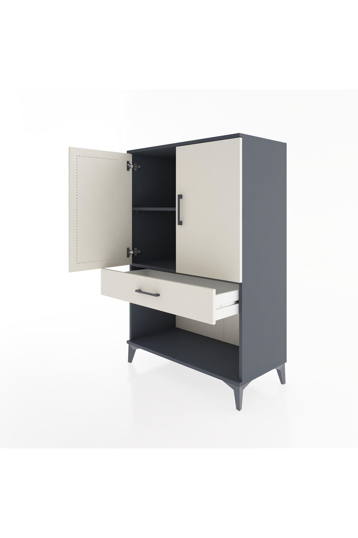 Hyperion Dolap 2 Raflı Tek Çekmeceli 2 Kapaklı 88x44x134 - S51M076V4B
