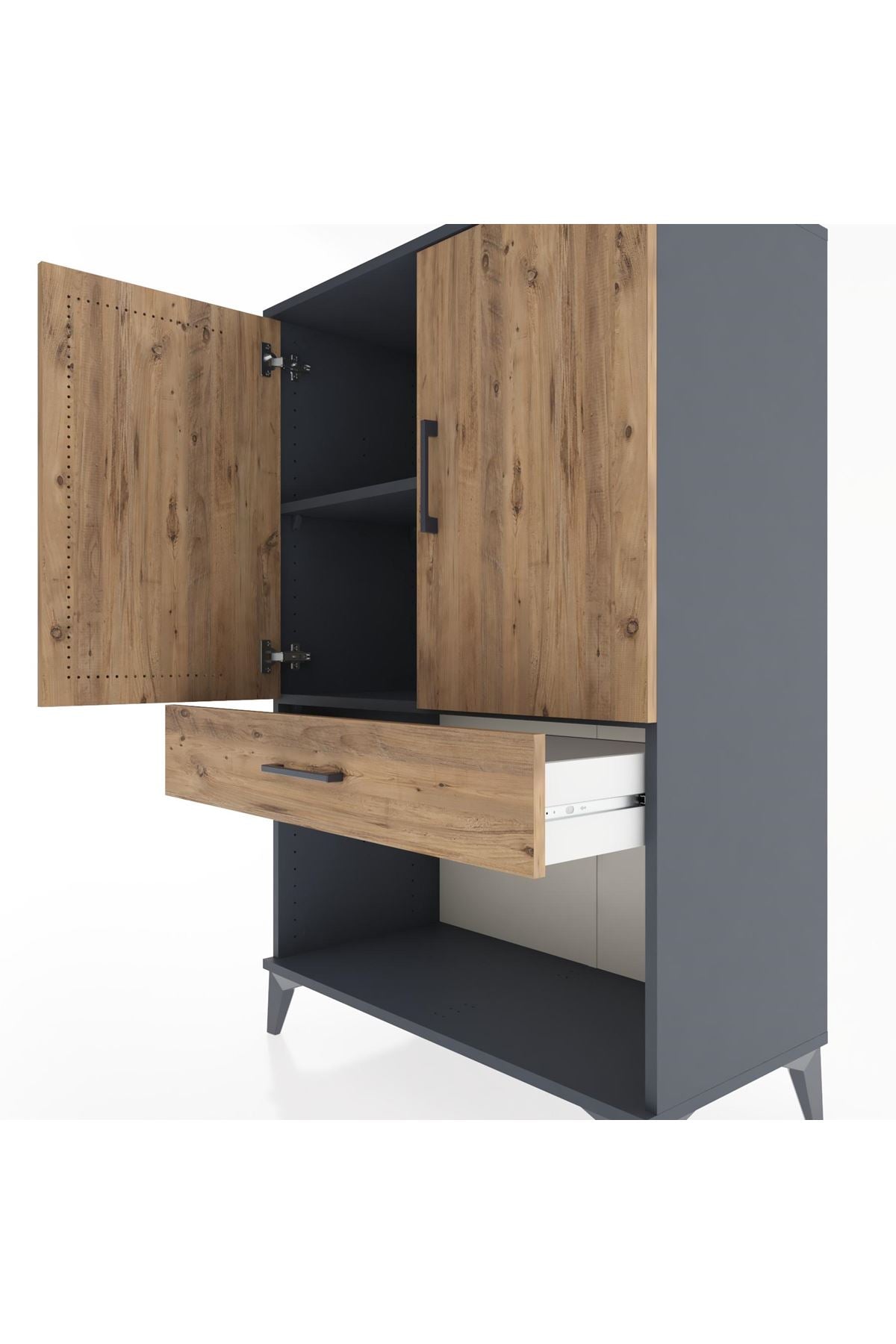 Hyperion Dolap 2 Raflı Tek Çekmeceli 2 Kapaklı 88x44x134 - S51M076V6B