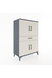 Hyperion Dolap 3 Raflı Tek Çekmeceli 4 Kapaklı 88x44x134 - S51M077V4B