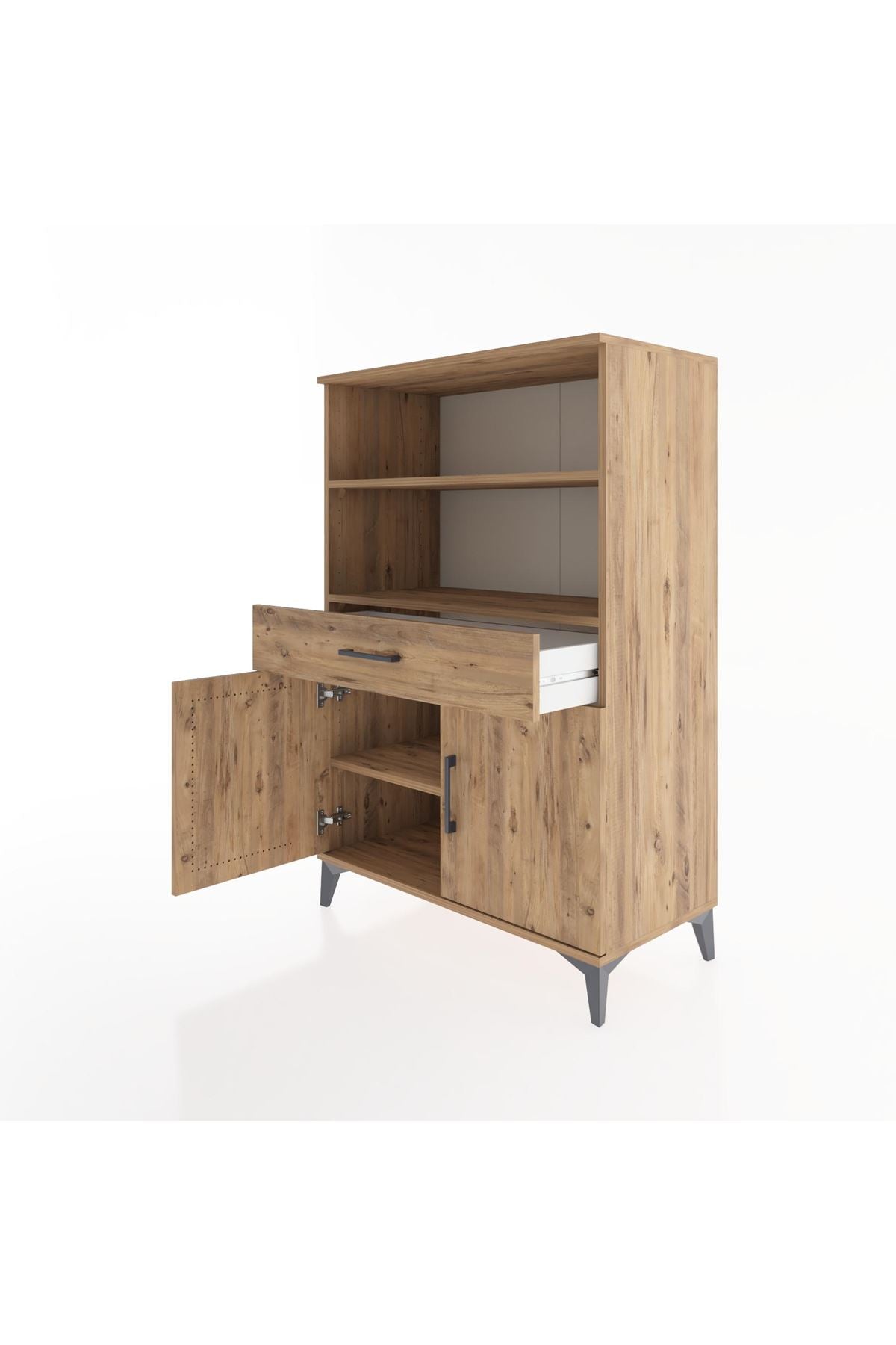 Hyperion Dolap 3 Raflı Tek Çekmeceli 2 Kapaklı 88x44x134 - S51M078V9B