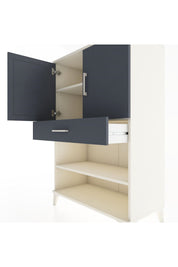 Hyperion Dolap 3 Raflı Tek Çekmeceli 2 Kapaklı 88x44x134 - S51M079V2B