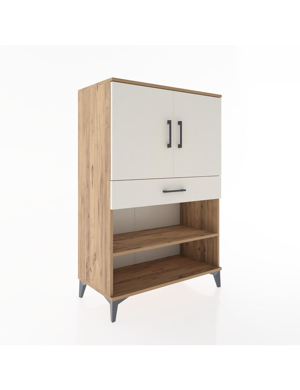 Hyperion Dolap 3 Raflı Tek Çekmeceli 2 Kapaklı 88x44x134 - S51M079V7B