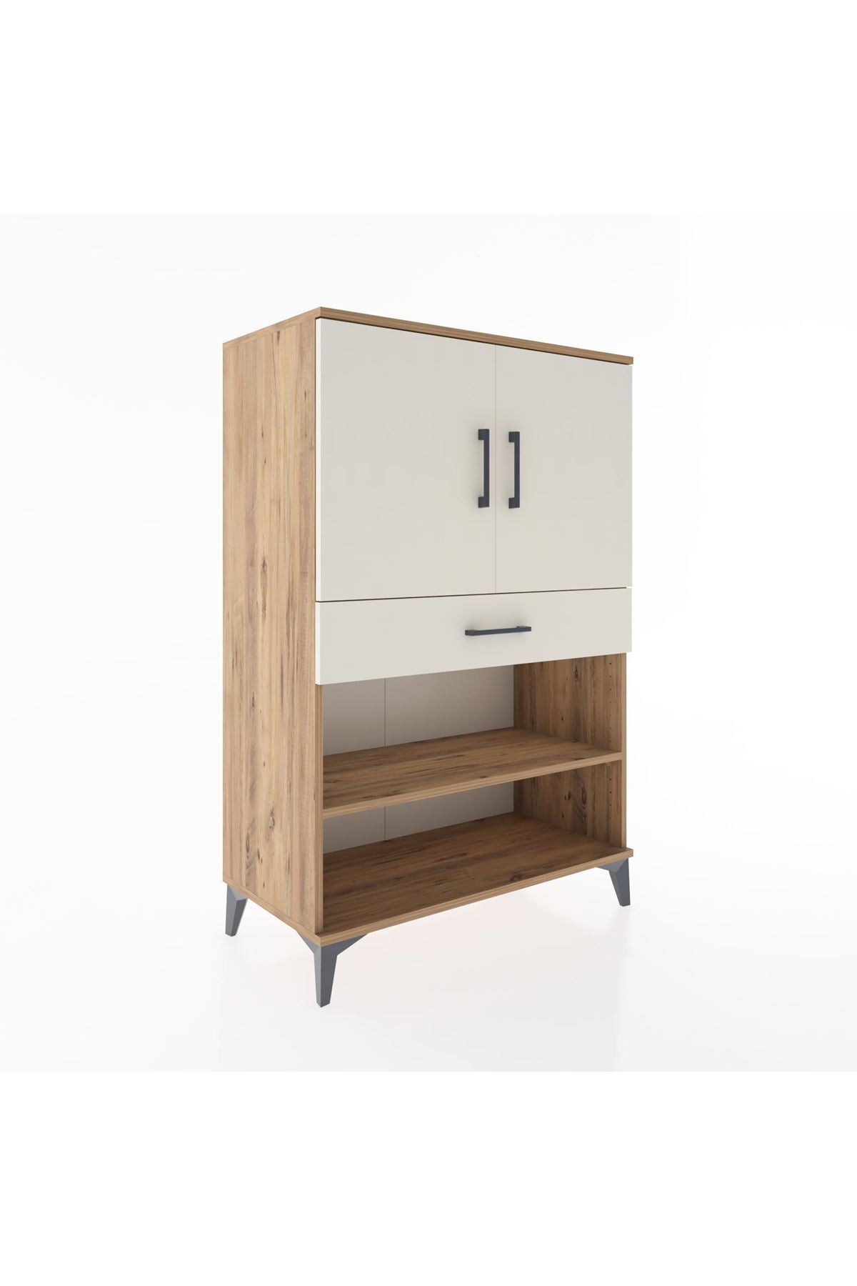 Hyperion Dolap 3 Raflı Tek Çekmeceli 2 Kapaklı 88x44x134 - S51M079V7B