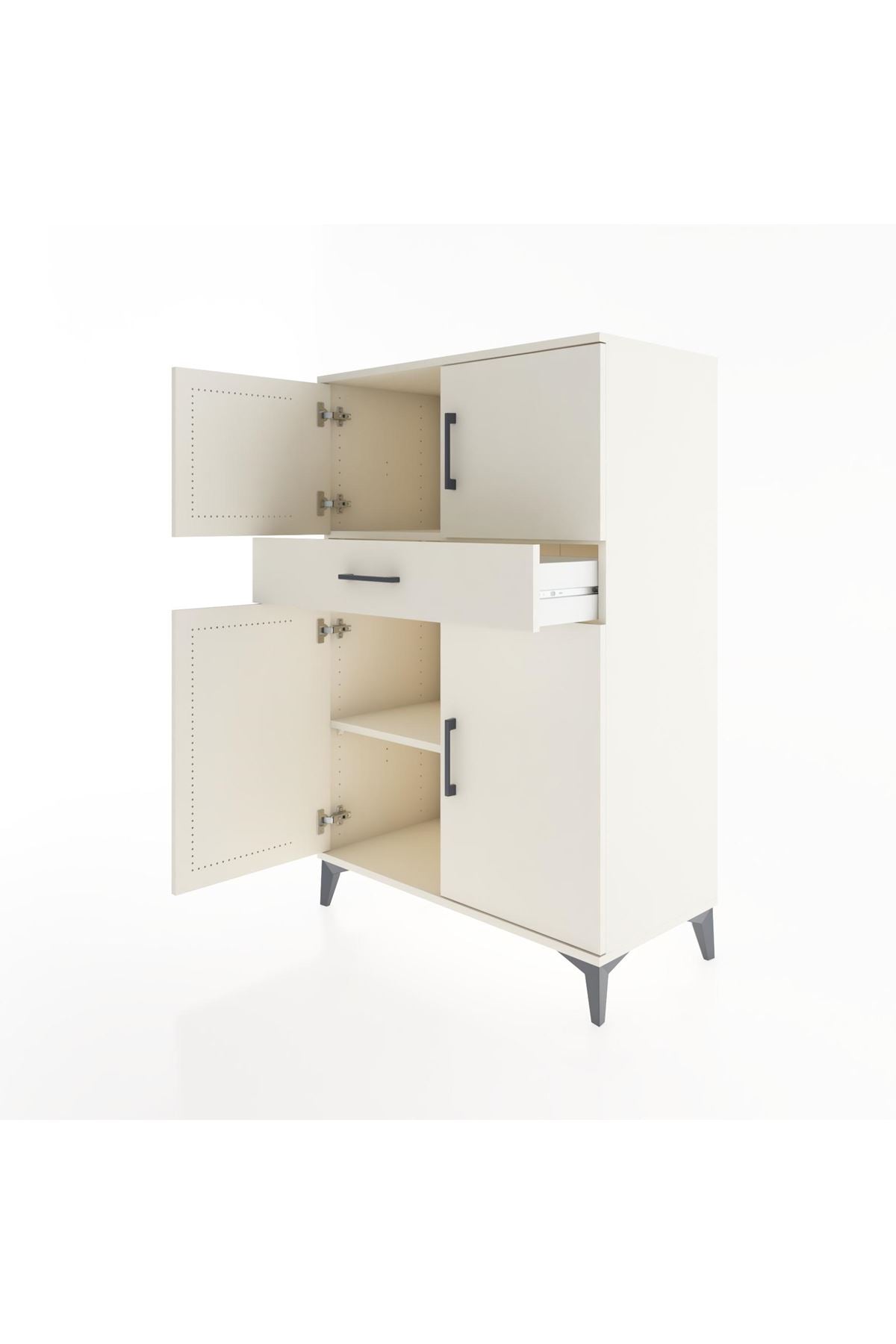 Hyperion Dolap 2 Raflı Tek Çekmeceli 4 Kapaklı 88x44x134 - S51M080V1B