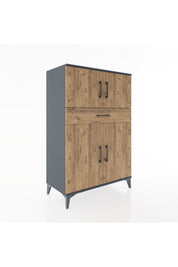 Hyperion Dolap 2 Raflı Tek Çekmeceli 4 Kapaklı 88x44x134 - S51M080V6B