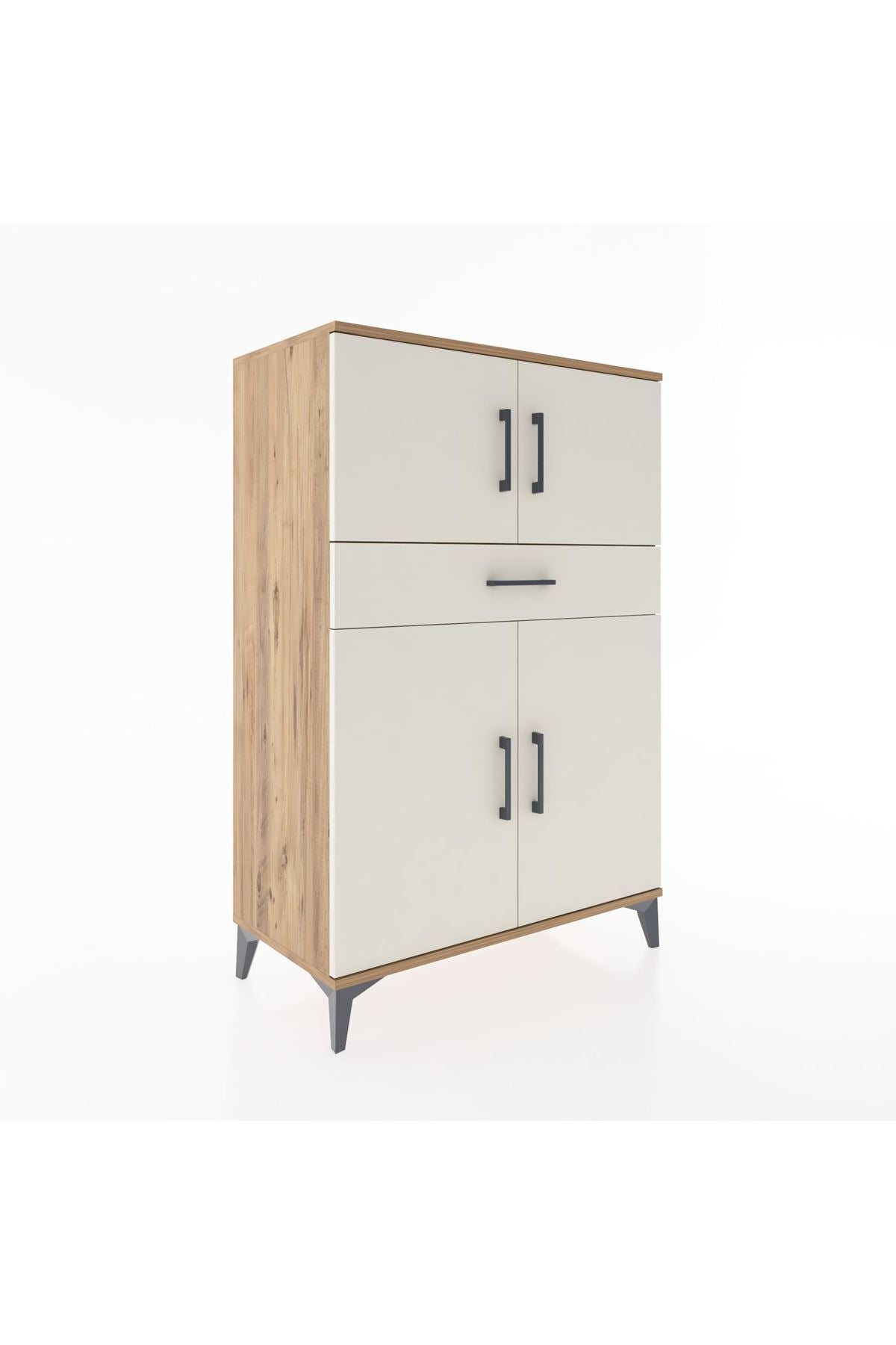 Hyperion Dolap 2 Raflı Tek Çekmeceli 4 Kapaklı 88x44x134 - S51M080V7B