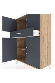 Hyperion Dolap 2 Raflı Tek Çekmeceli 4 Kapaklı 88x44x134 - S51M080V8B