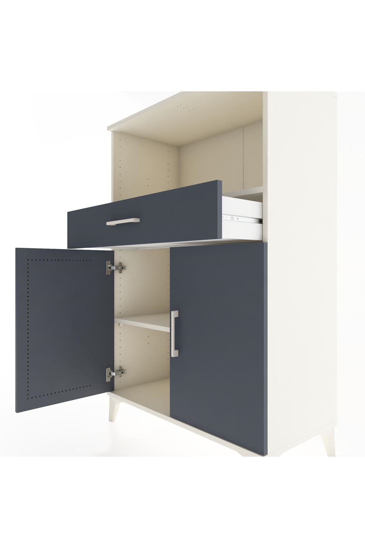 Hyperion Dolap 2 Raflı Tek Çekmeceli 2 Kapaklı 88x44x134 - S51M081V2B
