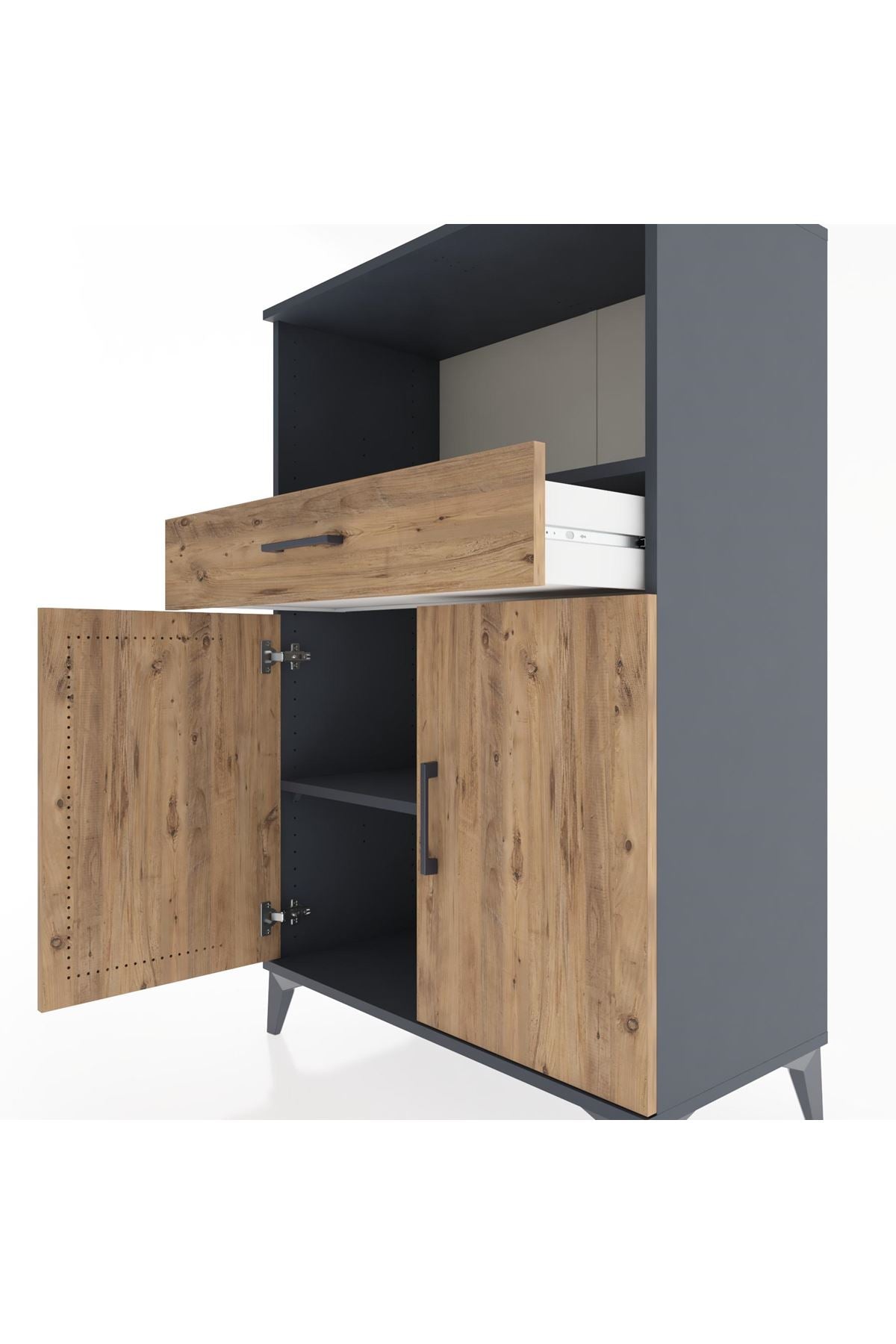 Hyperion Dolap 2 Raflı Tek Çekmeceli 2 Kapaklı 88x44x134 - S51M081V6B
