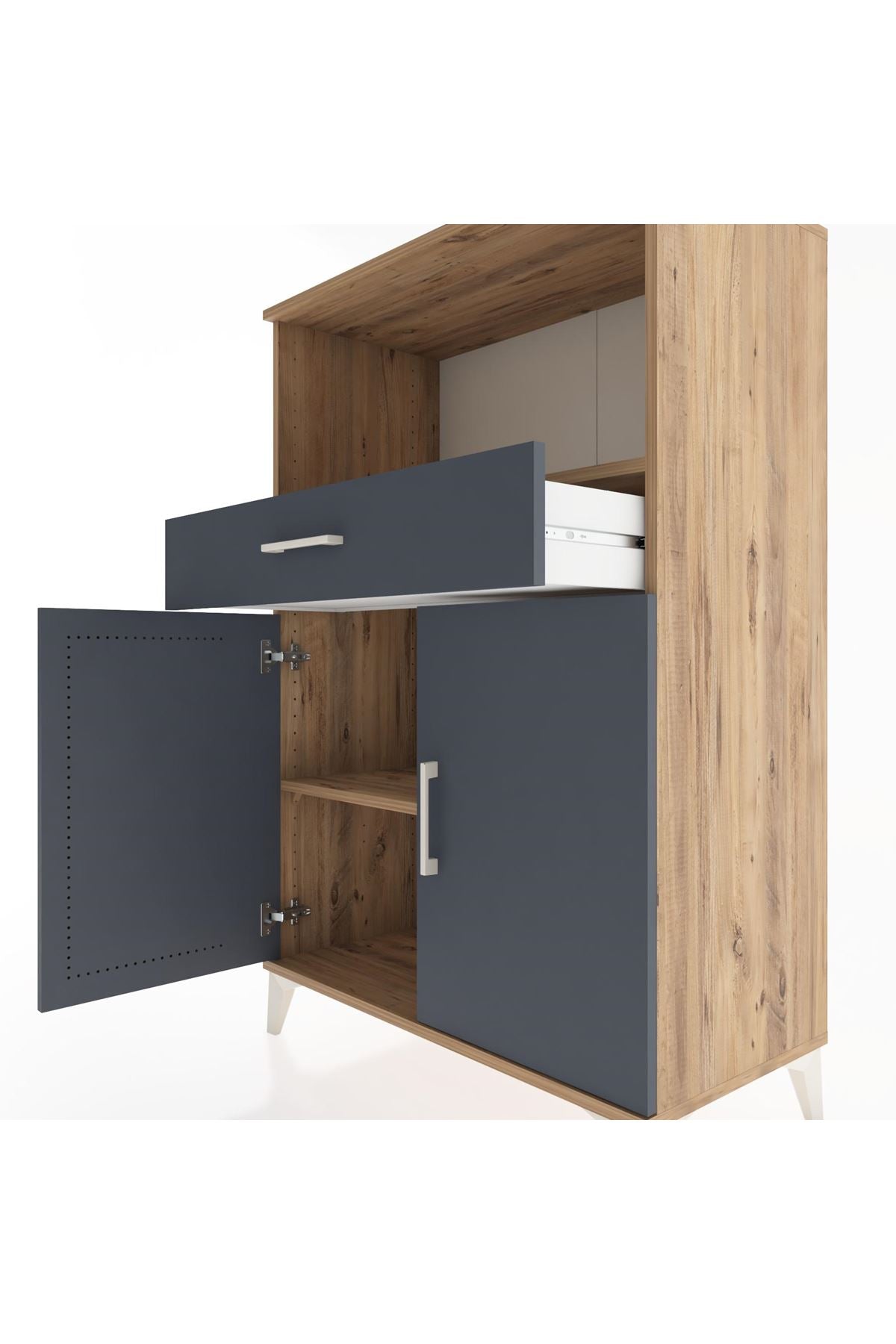 Hyperion Dolap 2 Raflı Tek Çekmeceli 2 Kapaklı 88x44x134 - S51M081V8B