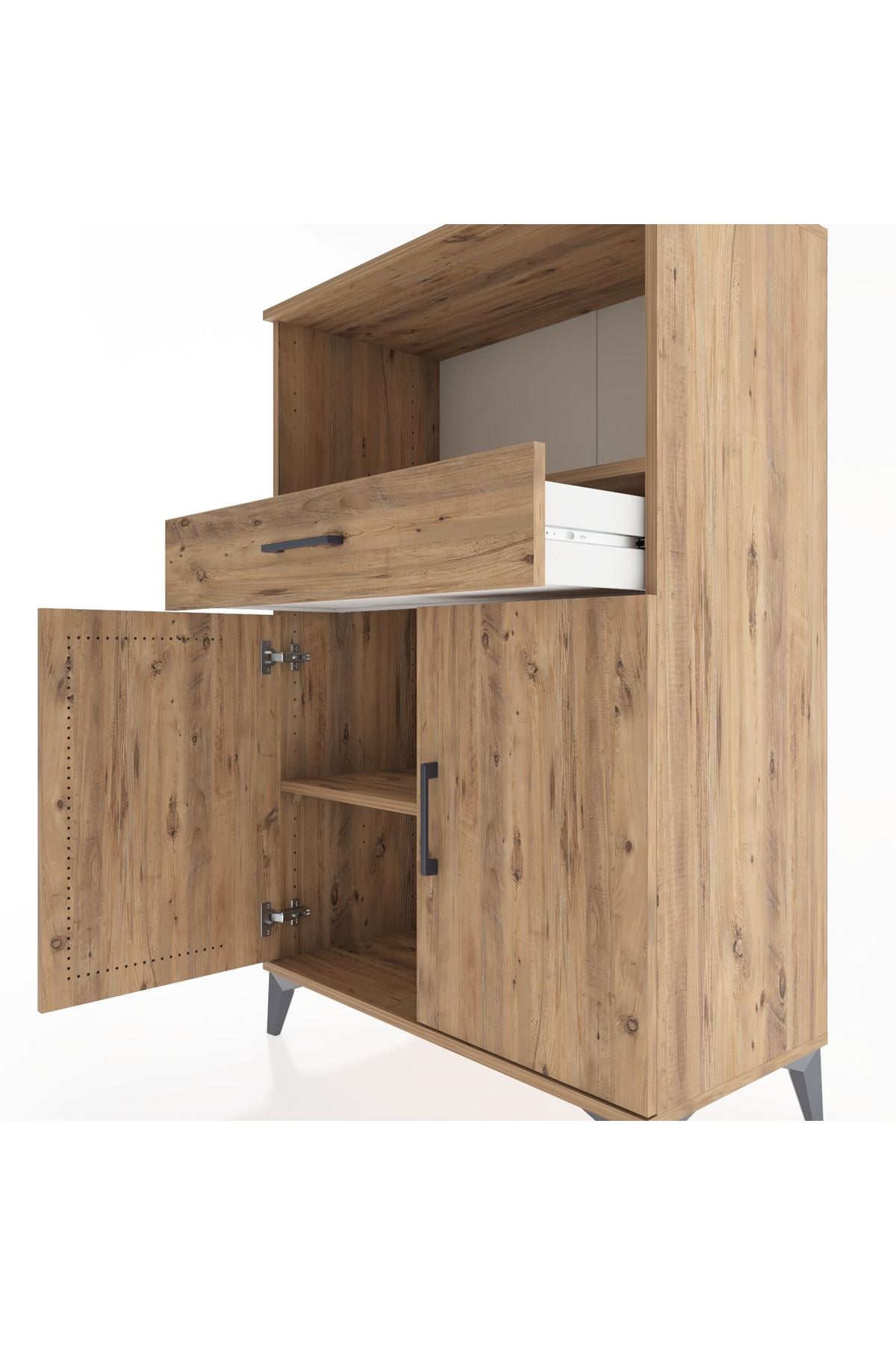 Hyperion Dolap 2 Raflı Tek Çekmeceli 2 Kapaklı 88x44x134 - S51M081V9B