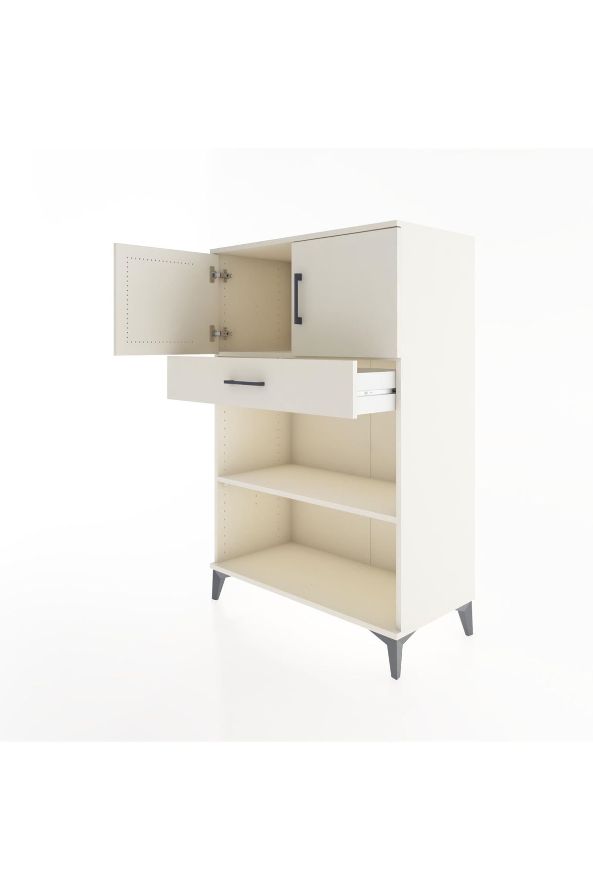 Hyperion Dolap 2 Raflı Tek Çekmeceli 2 Kapaklı 88x44x134 - S51M082V1B