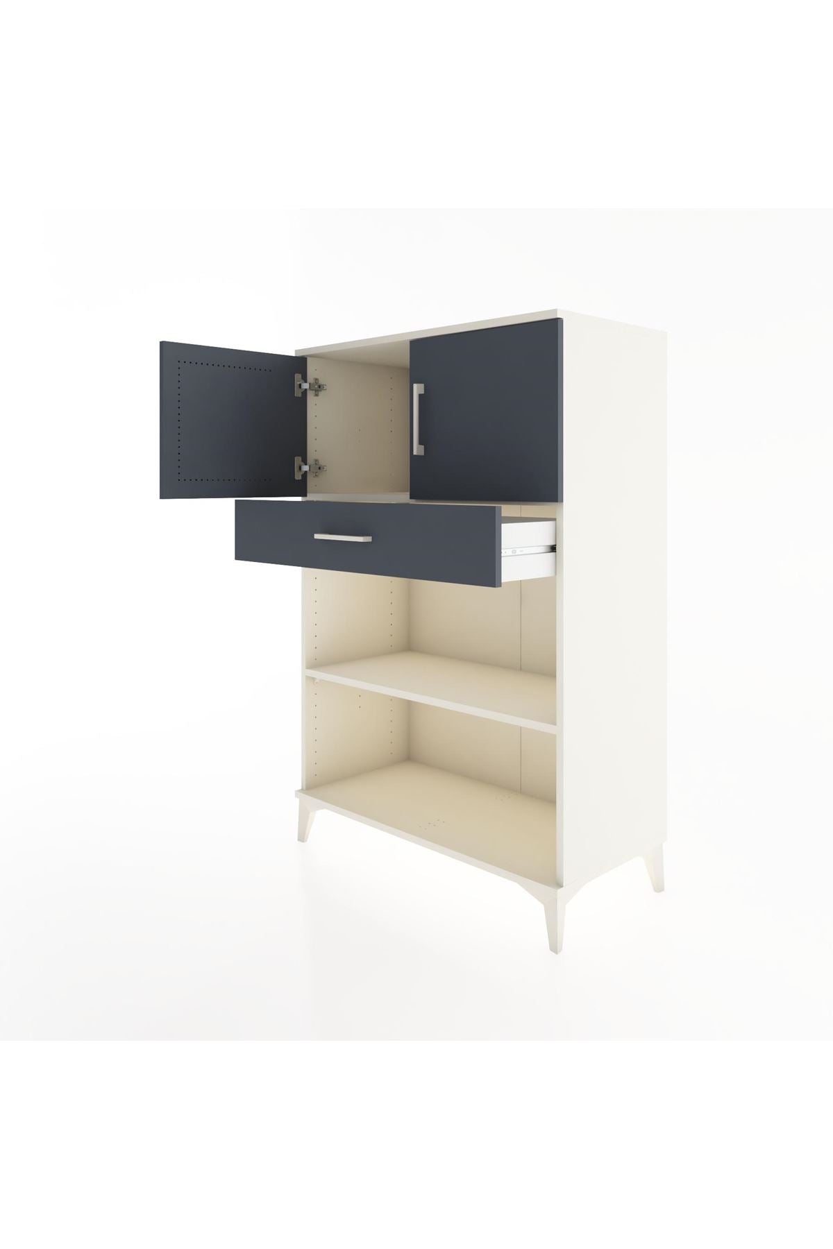 Hyperion Dolap 2 Raflı Tek Çekmeceli 2 Kapaklı 88x44x134 - S51M082V2B