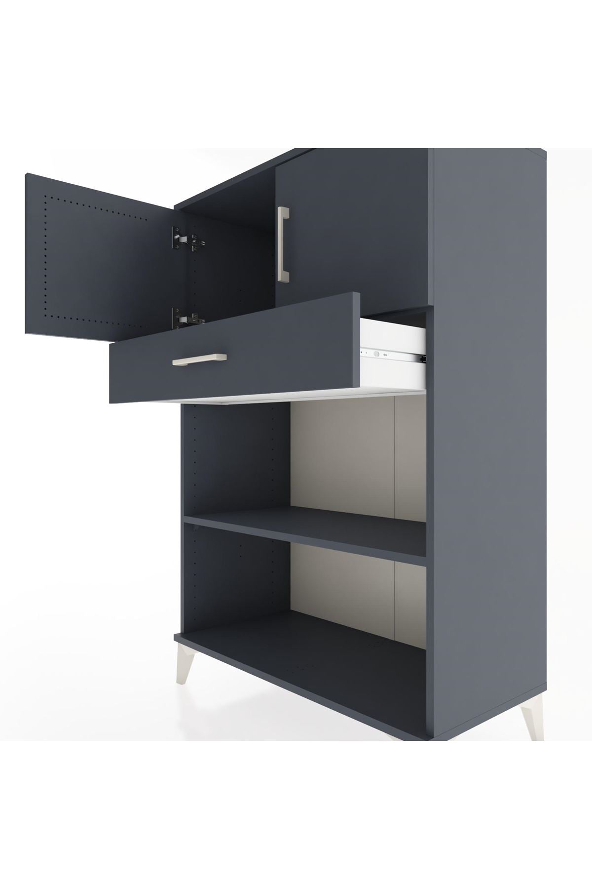 Hyperion Dolap 2 Raflı Tek Çekmeceli 2 Kapaklı 88x44x134 - S51M082V5B
