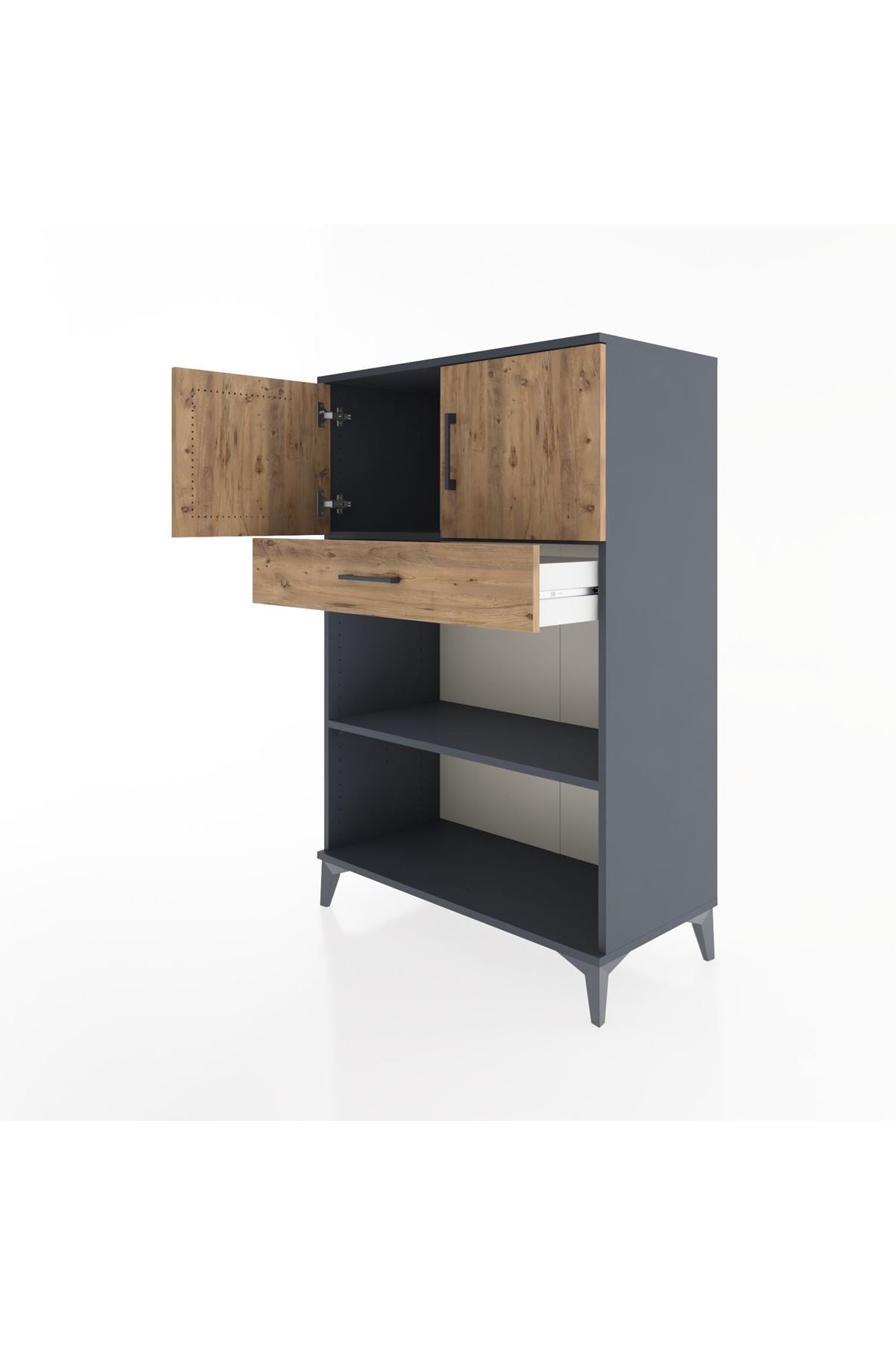 Hyperion Dolap 2 Raflı Tek Çekmeceli 2 Kapaklı 88x44x134 - S51M082V6B
