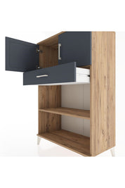Hyperion Dolap 2 Raflı Tek Çekmeceli 2 Kapaklı 88x44x134 - S51M082V8B