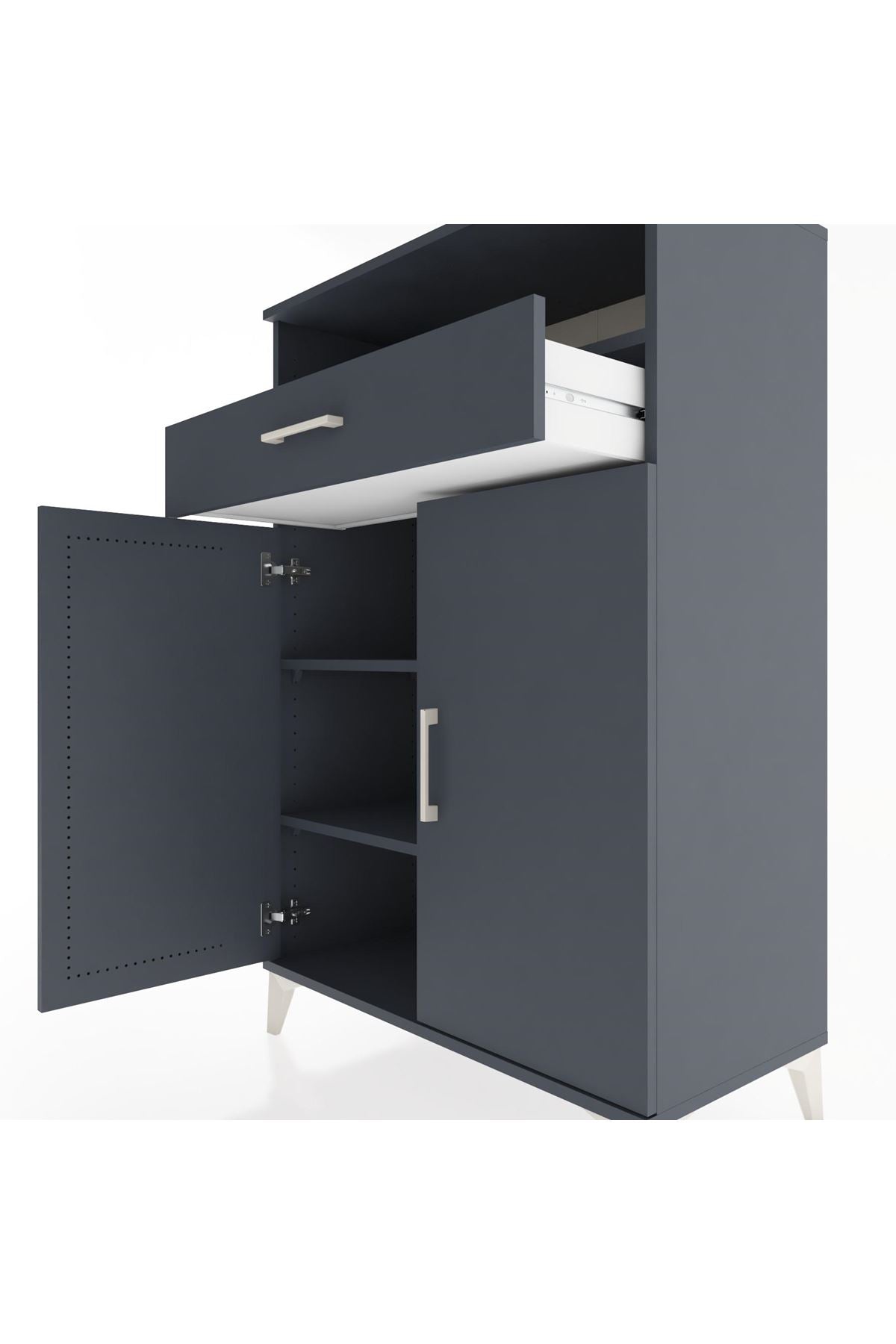 Hyperion Dolap 3 Raflı Tek Çekmeceli 2 Kapaklı 88x44x134 - S51M083V5B