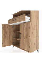 Hyperion Dolap 3 Raflı Tek Çekmeceli 2 Kapaklı 88x44x134 - S51M083V9B