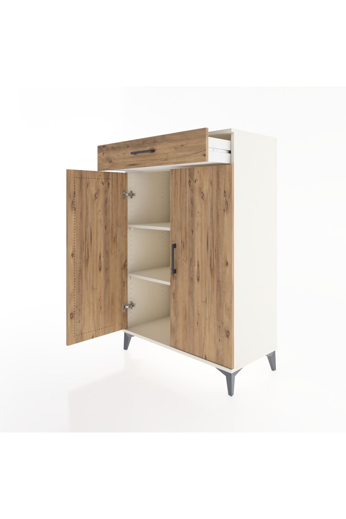 Hyperion Dolap 2 Raflı Tek Çekmeceli 2 Kapaklı 88x44x134 - S51M084V3B