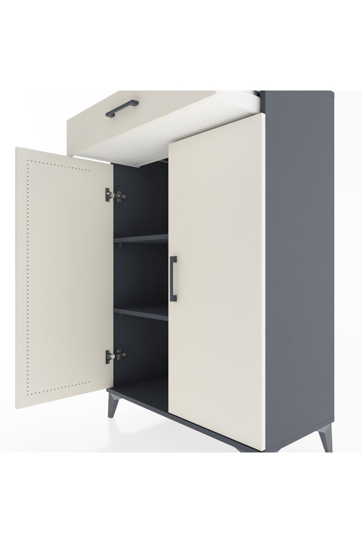 Hyperion Dolap 2 Raflı Tek Çekmeceli 2 Kapaklı 88x44x134 - S51M084V4B