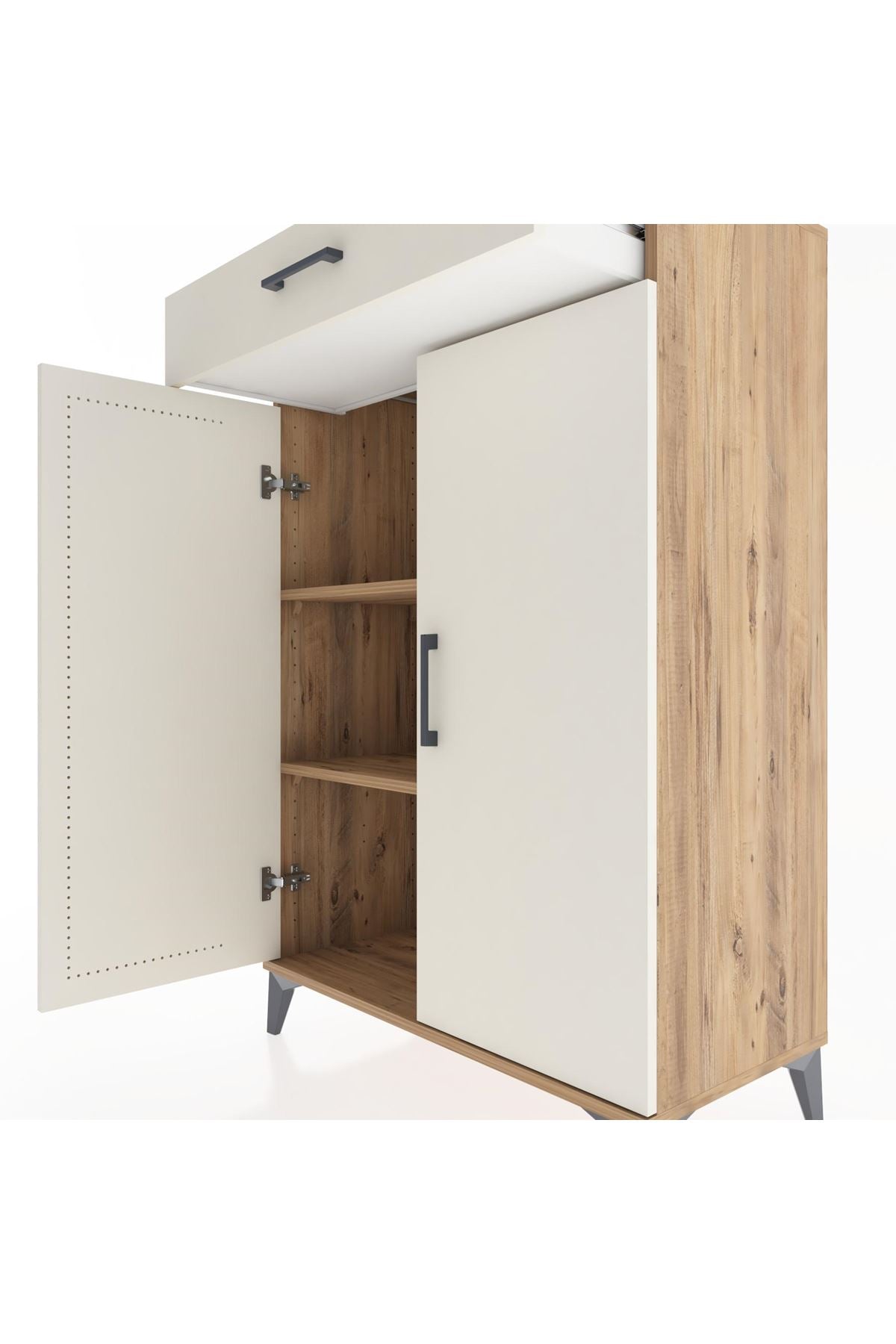 Hyperion Dolap 2 Raflı Tek Çekmeceli 2 Kapaklı 88x44x134 - S51M084V7B