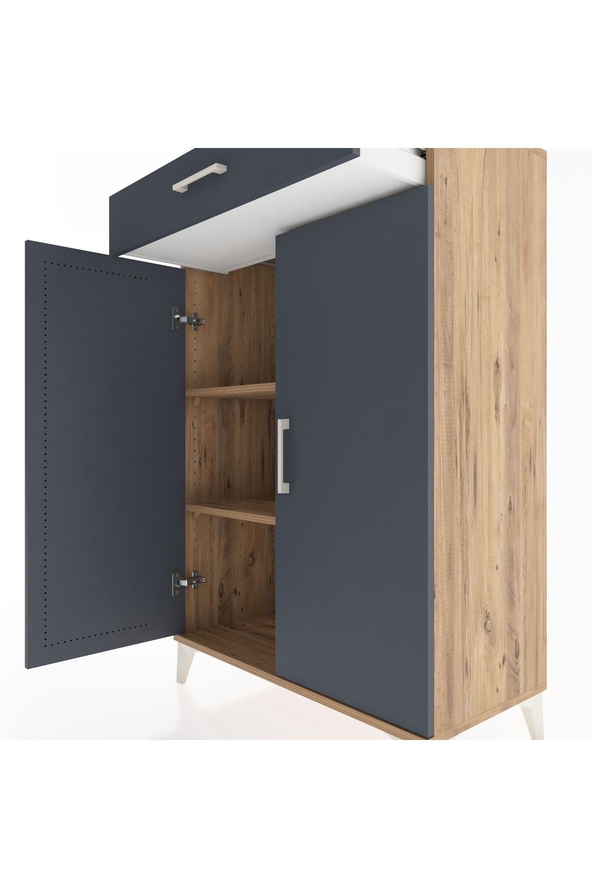 Hyperion Dolap 2 Raflı Tek Çekmeceli 2 Kapaklı 88x44x134 - S51M084V8B