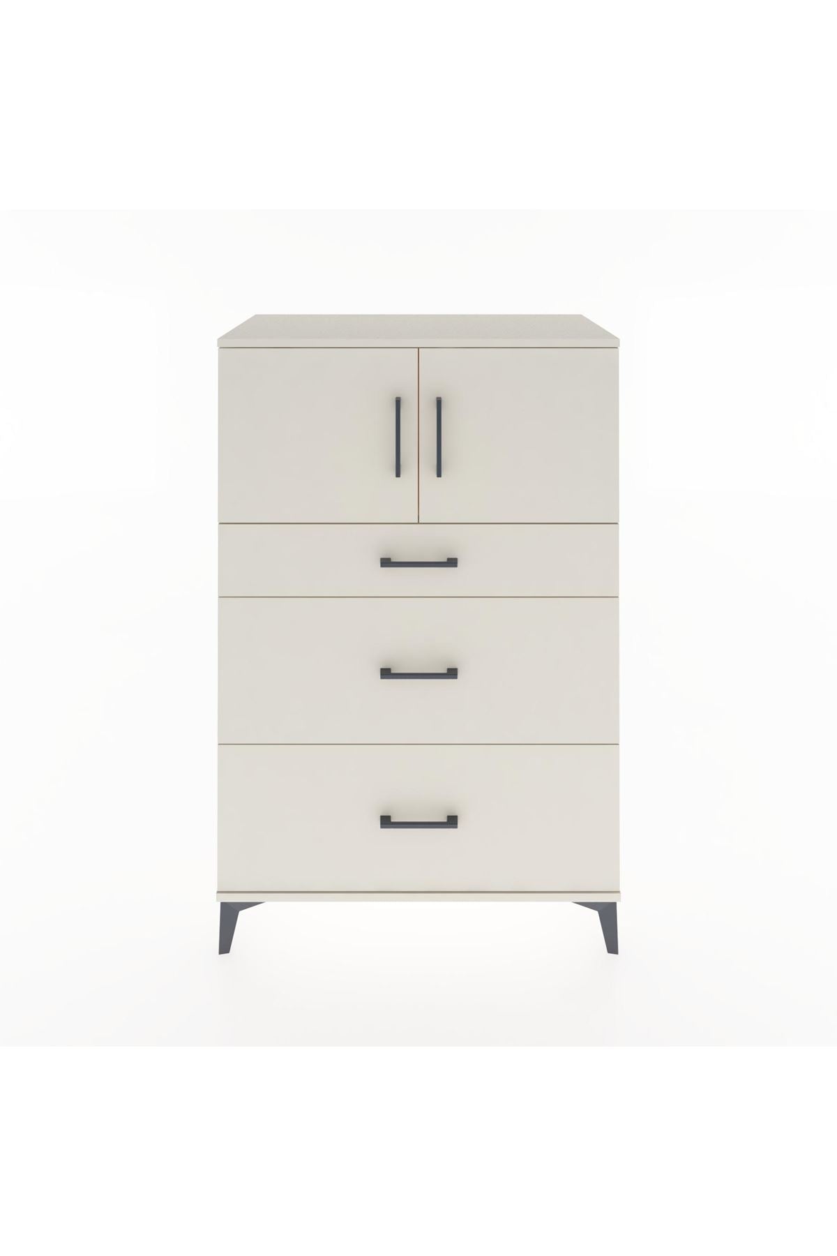 Hyperion Dolap Tek Raflı 3 Çekmeceli 2 Kapaklı 88x44x134 - S51M086V1B