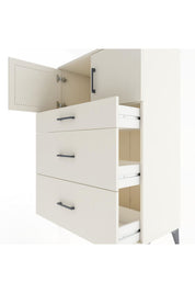 Hyperion Dolap Tek Raflı 3 Çekmeceli 2 Kapaklı 88x44x134 - S51M086V1B