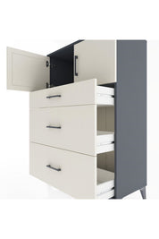 Hyperion Dolap Tek Raflı 3 Çekmeceli 2 Kapaklı 88x44x134 - S51M086V4B