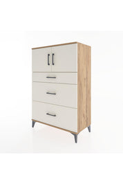 Hyperion Dolap Tek Raflı 3 Çekmeceli 2 Kapaklı 88x44x134 - S51M086V7B