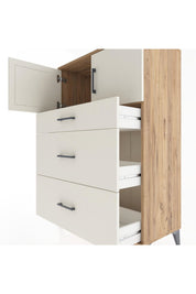 Hyperion Dolap Tek Raflı 3 Çekmeceli 2 Kapaklı 88x44x134 - S51M086V7B