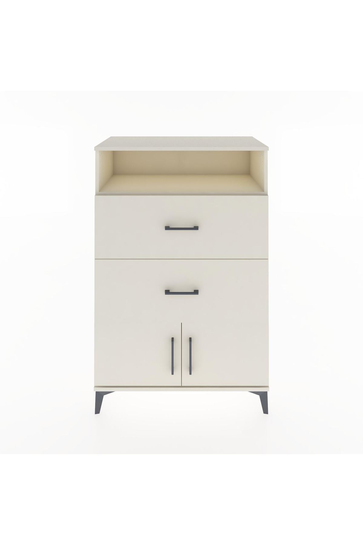 Hyperion Dolap Tek Raflı 2 Çekmeceli 2 Kapaklı 88x44x134 - S51M087V1B
