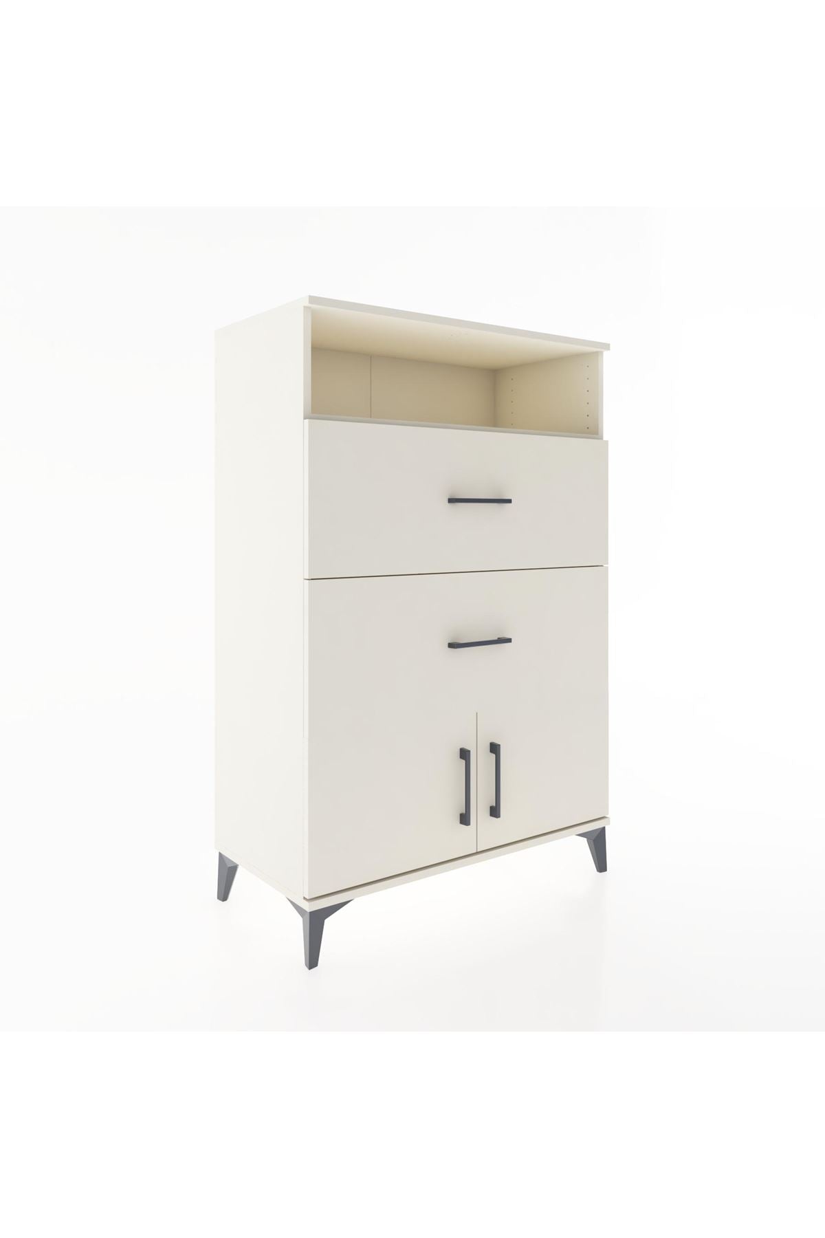 Hyperion Dolap Tek Raflı 2 Çekmeceli 2 Kapaklı 88x44x134 - S51M087V1B