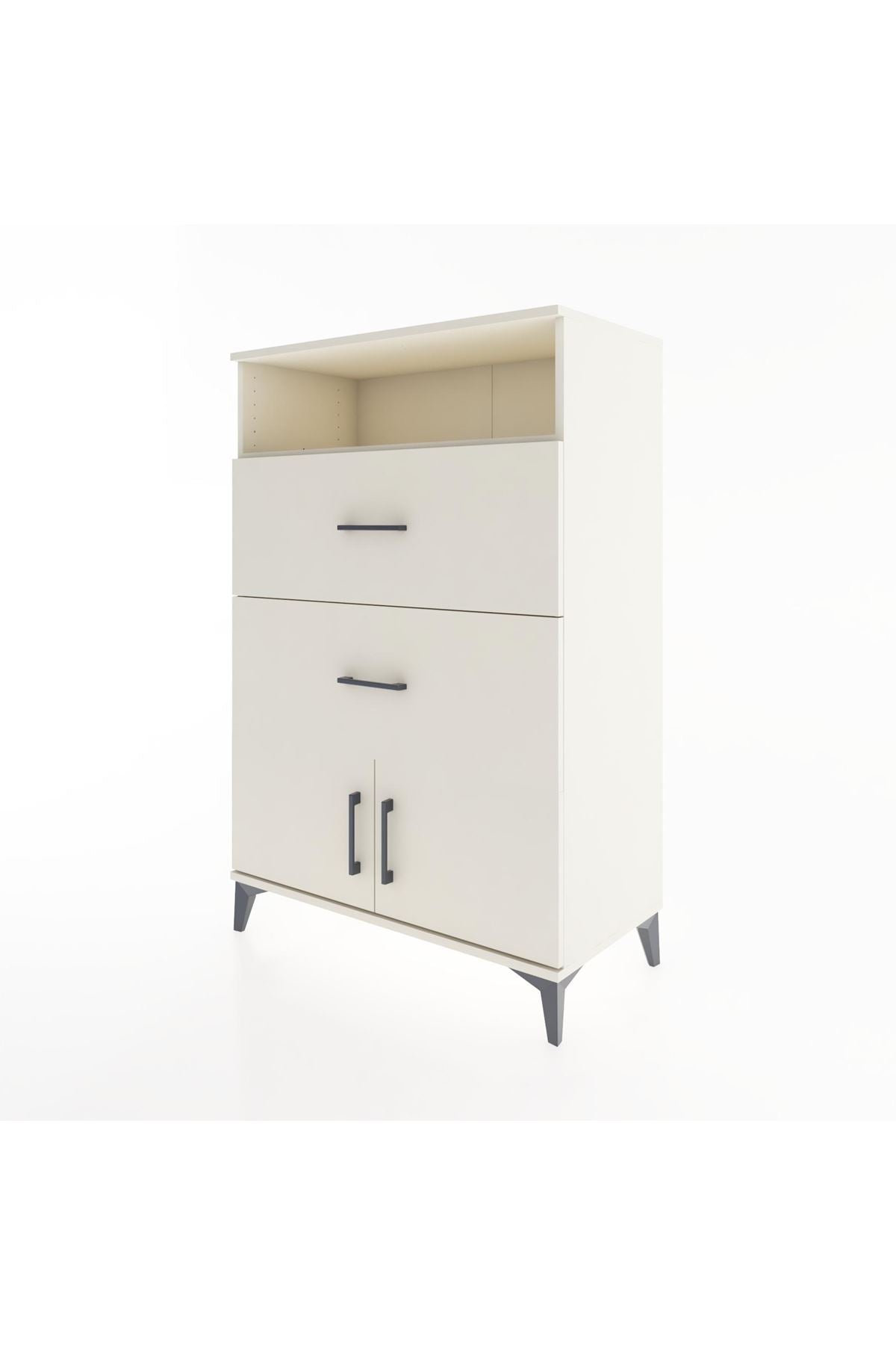Hyperion Dolap Tek Raflı 2 Çekmeceli 2 Kapaklı 88x44x134 - S51M087V1B