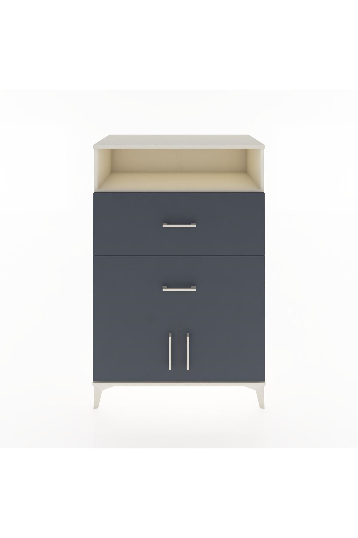Hyperion Dolap Tek Raflı 2 Çekmeceli 2 Kapaklı 88x44x134 - S51M087V2B