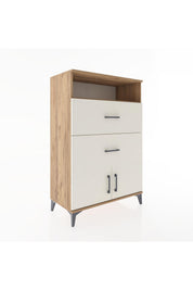 Hyperion Dolap Tek Raflı 2 Çekmeceli 2 Kapaklı 88x44x134 - S51M087V7B