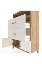 Hyperion Dolap Tek Raflı 2 Çekmeceli 2 Kapaklı 88x44x134 - S51M087V7B
