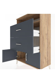 Hyperion Dolap Tek Raflı 2 Çekmeceli 2 Kapaklı 88x44x134 - S51M087V8B