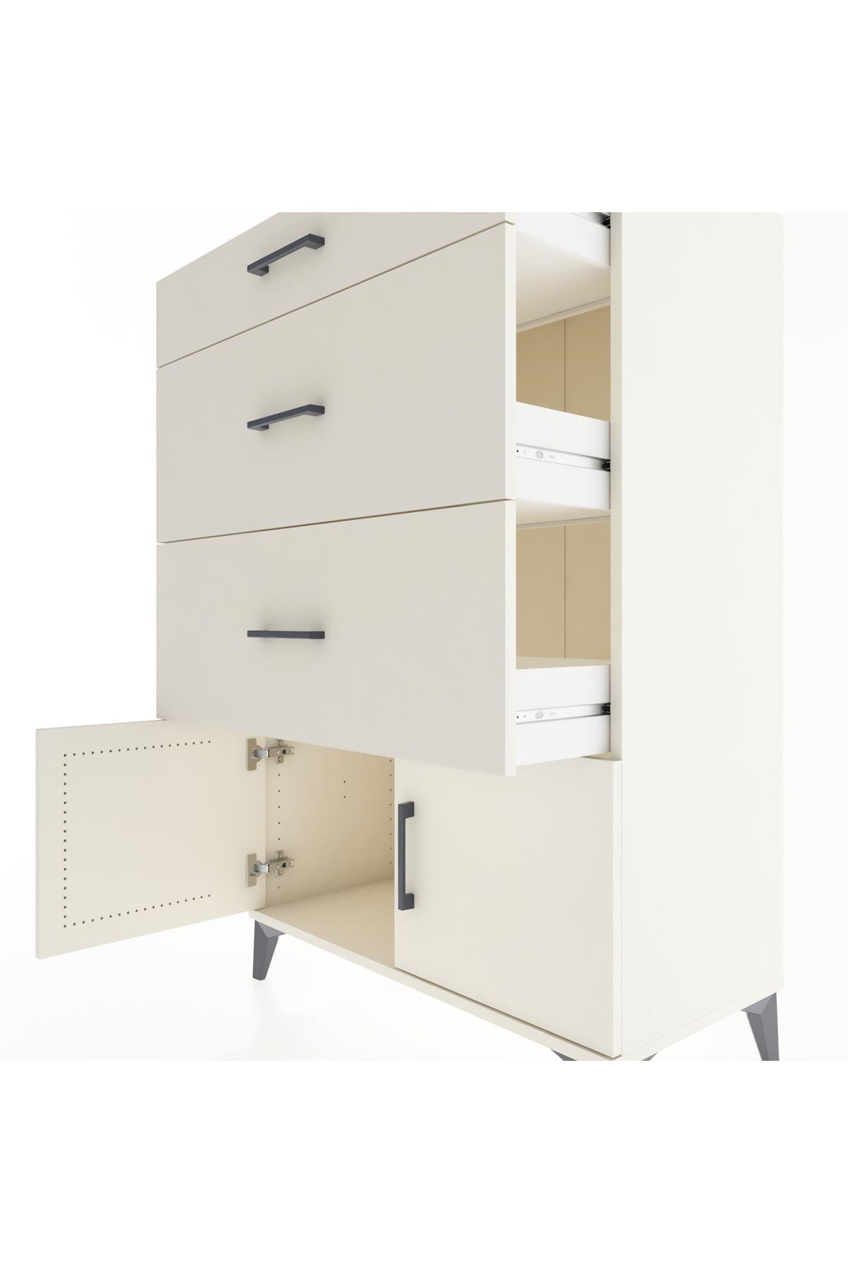 Hyperion Dolap 3 Çekmeceli 2 Kapaklı 88x44x134 - S51M088V1B