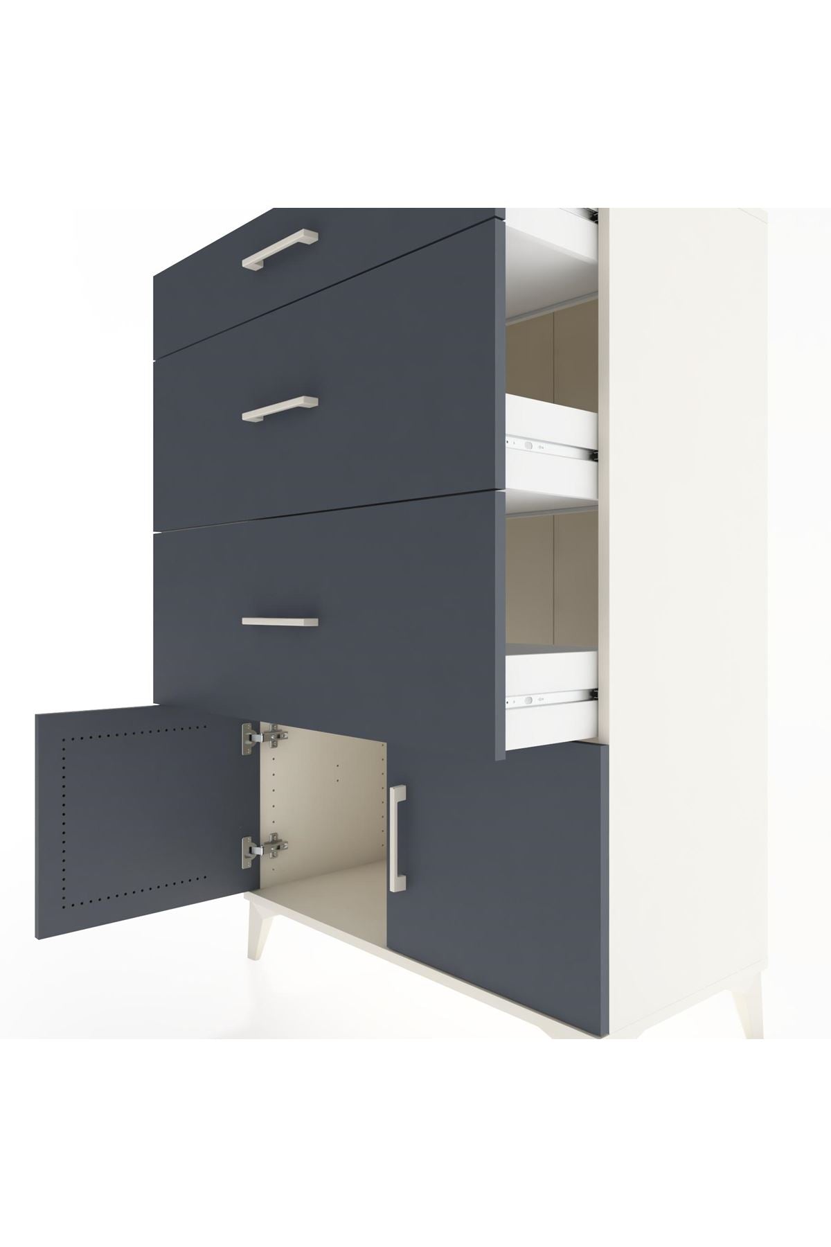 Hyperion Dolap 3 Çekmeceli 2 Kapaklı 88x44x134 - S51M088V2B