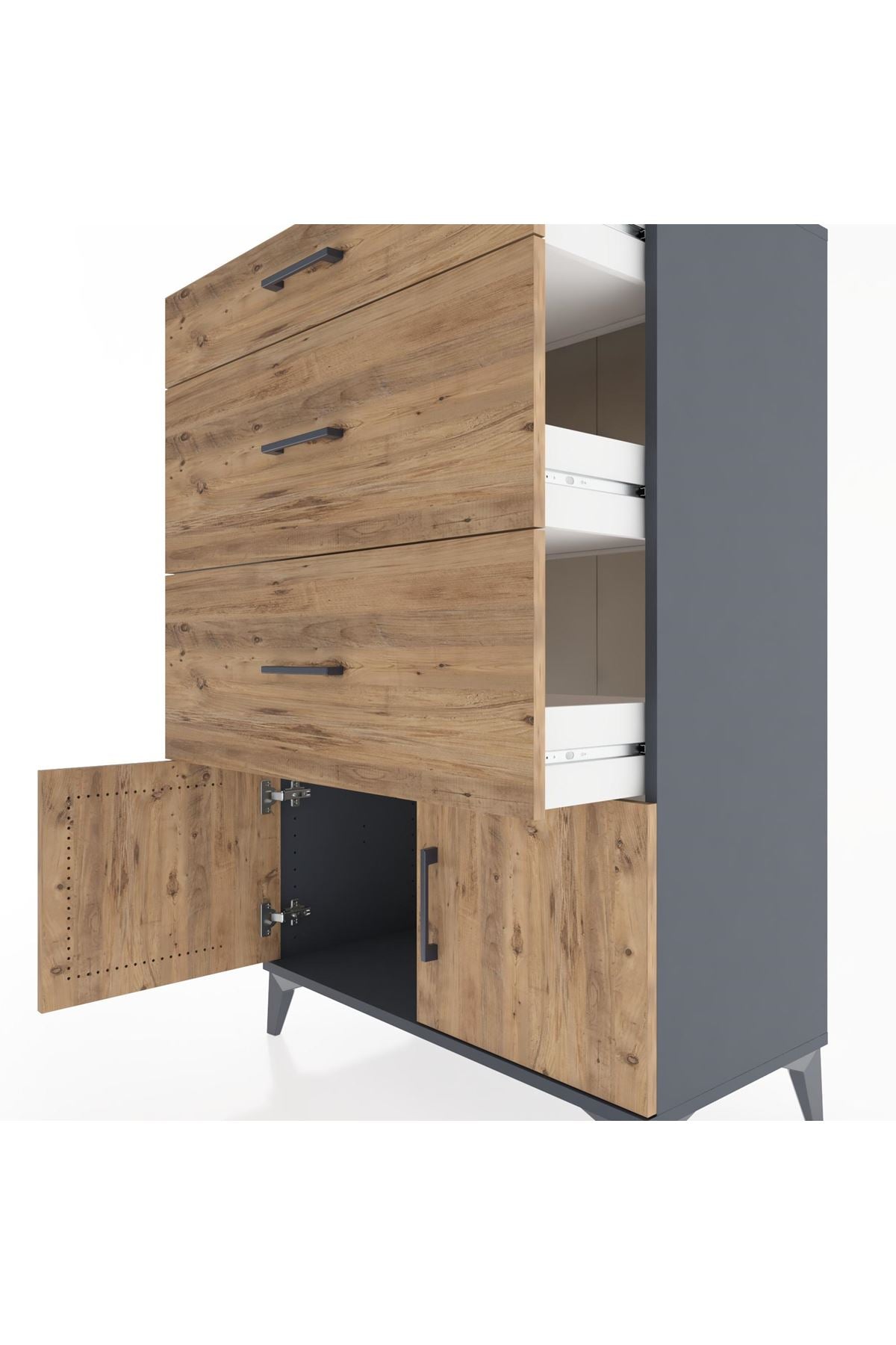 Hyperion Dolap 3 Çekmeceli 2 Kapaklı 88x44x134 - S51M088V6B