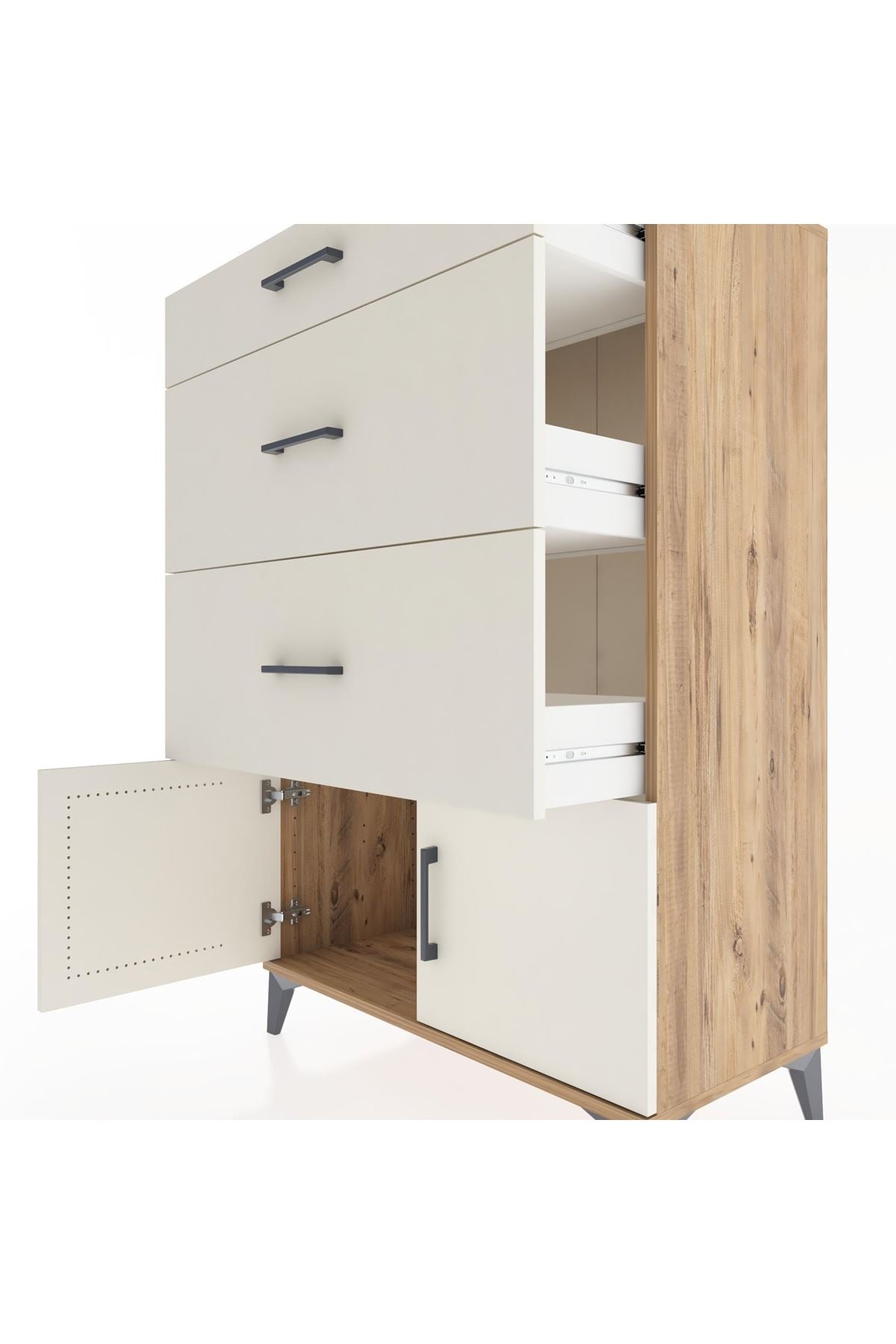 Hyperion Dolap 3 Çekmeceli 2 Kapaklı 88x44x134 - S51M088V7B