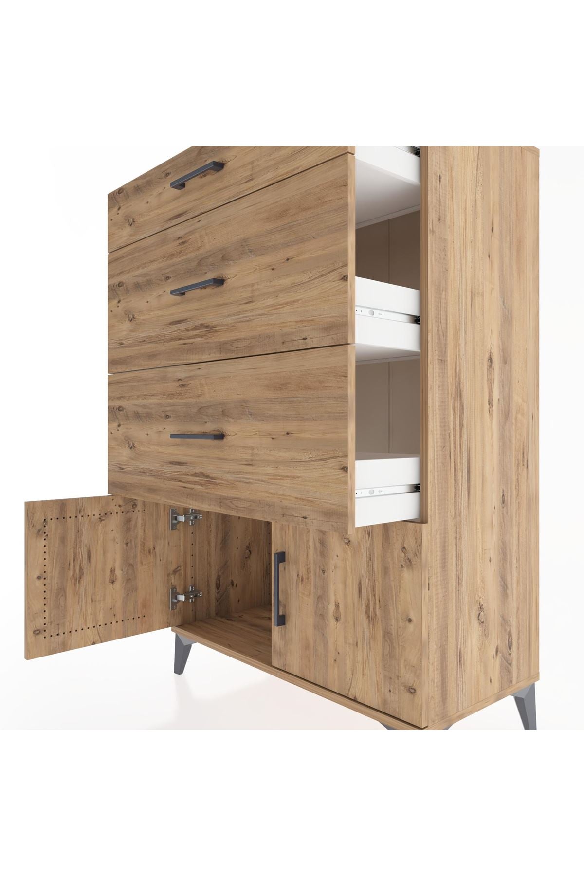 Hyperion Dolap 3 Çekmeceli 2 Kapaklı 88x44x134 - S51M088V9B