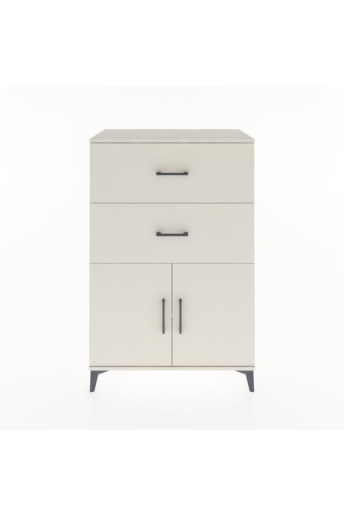 Hyperion Dolap Tek Raflı 2 Çekmeceli 2 Kapaklı 88x44x134 - S51M089V1B