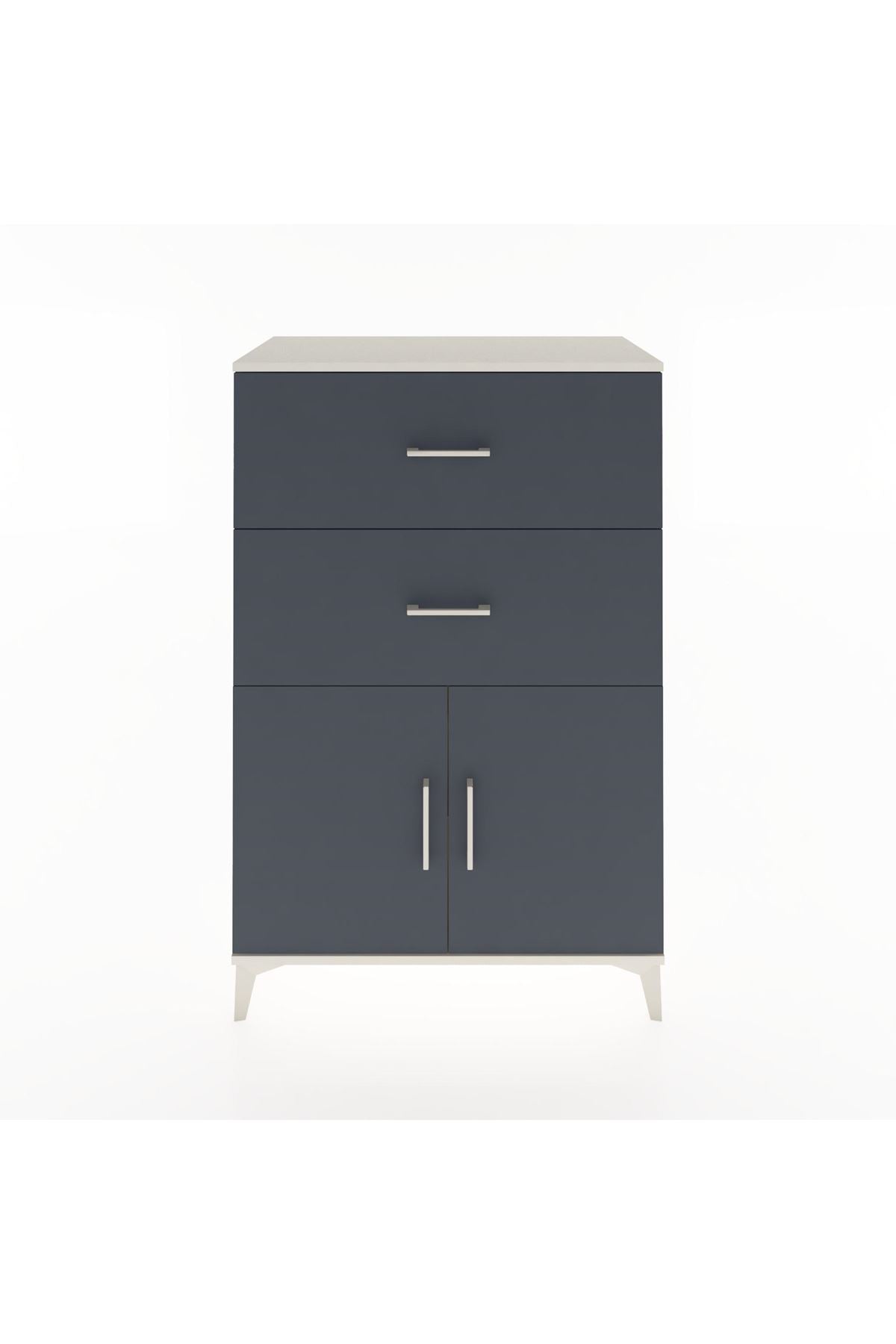 Hyperion Dolap Tek Raflı 2 Çekmeceli 2 Kapaklı 88x44x134 - S51M089V2B