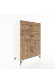 Hyperion Dolap Tek Raflı 2 Çekmeceli 2 Kapaklı 88x44x134 - S51M089V3B