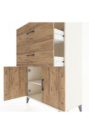 Hyperion Dolap Tek Raflı 2 Çekmeceli 2 Kapaklı 88x44x134 - S51M089V3B