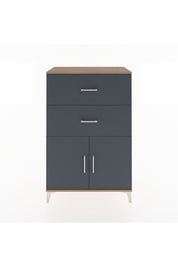 Hyperion Dolap Tek Raflı 2 Çekmeceli 2 Kapaklı 88x44x134 - S51M089V8B