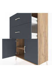 Hyperion Dolap Tek Raflı 2 Çekmeceli 2 Kapaklı 88x44x134 - S51M089V8B